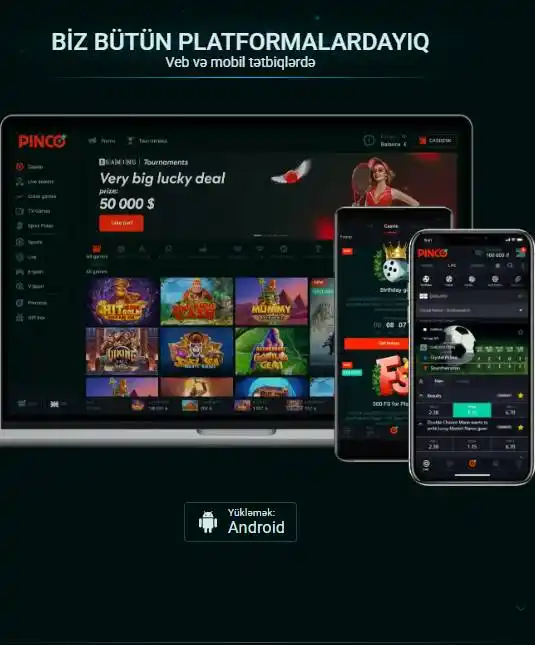 Telefona rəsmi Android tətbiqinin göstərilməsi